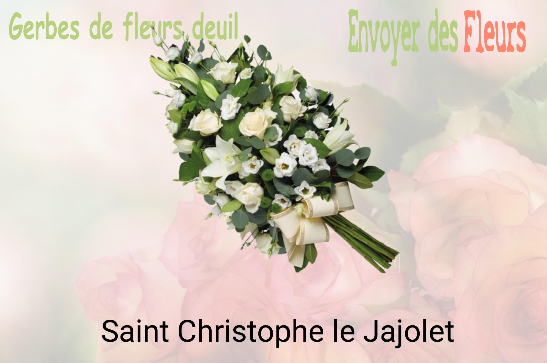 Gerbe de fleurs de deuil livrée à Saint-Christophe-le-Jajolet
